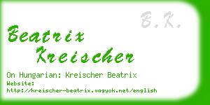 beatrix kreischer business card